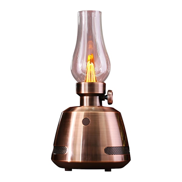 Vintage Kerosene Lamp Bluetooth-högtalare Utomhus Camping Ljus Trådlös Liten Ljud