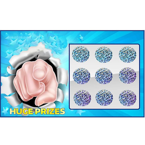 Tarra Pyöreä Hopea Hologrammi Holografinen Tarra Glitter Tarrat DIY Tee Oma Arpa Holografinen Lippupelit, 1 x 1 Tuuma Ympyrä(500 Kpl)