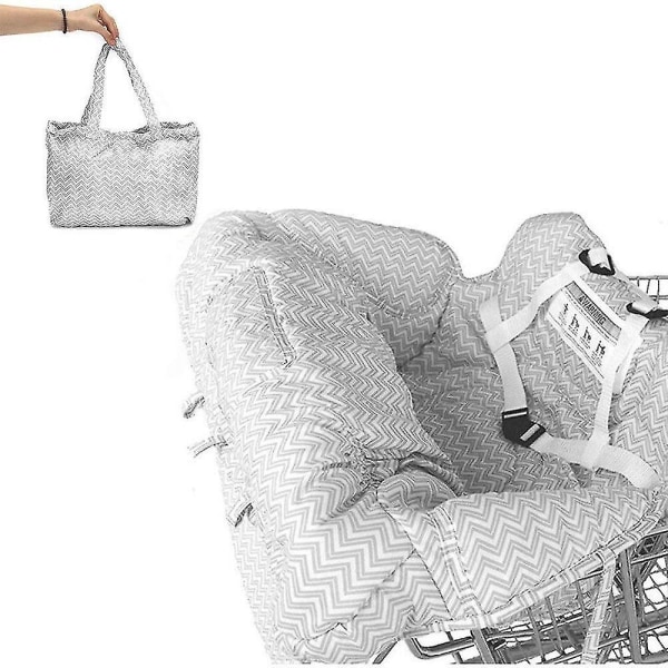 Baby Handlevogntrekk Universal Småbarn Høystol og Handlevogn Pute Belte bæreveske, vaskbar myk oppbevaringspose for barnevogn