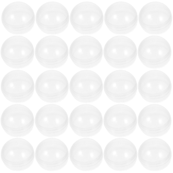100 st Transparenta plastkulor Tvinnade runda kulor för flera ändamål Klara fyllbara gripkulor（3,2X3,2cm）