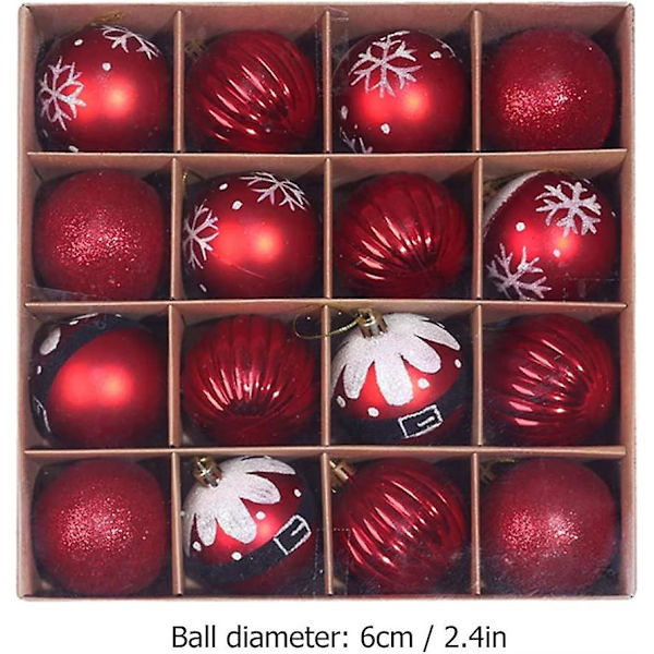 Julgranspynt Bollar 16st 6 Cm Julgranspynt Bollar Hängande Bollar För Träd Familjefest