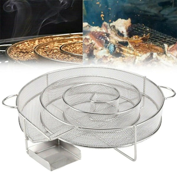 Kallröksgenerator Kallröksgenerator Kallrökning Grill Rund Rostfritt Stål För Grill & Rökare, Lax Kallrökare Med Borste & Krok
