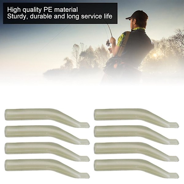 2024100PCS 20mm PE Anti Tangles Line Aim Hook Sleeve Ljusgrön Karpfiske Tillbehör Tackle