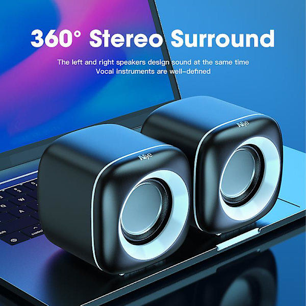 Datorhögtalare Stereo Deep Bass Sound Box Högtalare För PC Laptop Musikspelare Subwoofer Multimedia Högtalare Inte Soundbar