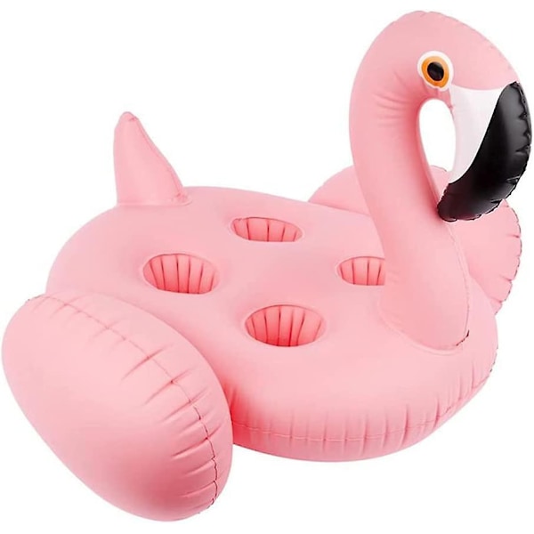 Blublu?park Uppblåsbar Flytande Dryckeshållare, Flamingo Kustunderlägg Kopparhållare Med 4 Hål För Sommar Poolparty