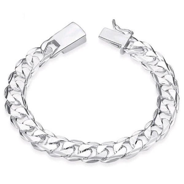 Men's Womens 10MM Link Chain Bangle Bracelet Bridal Jewelry