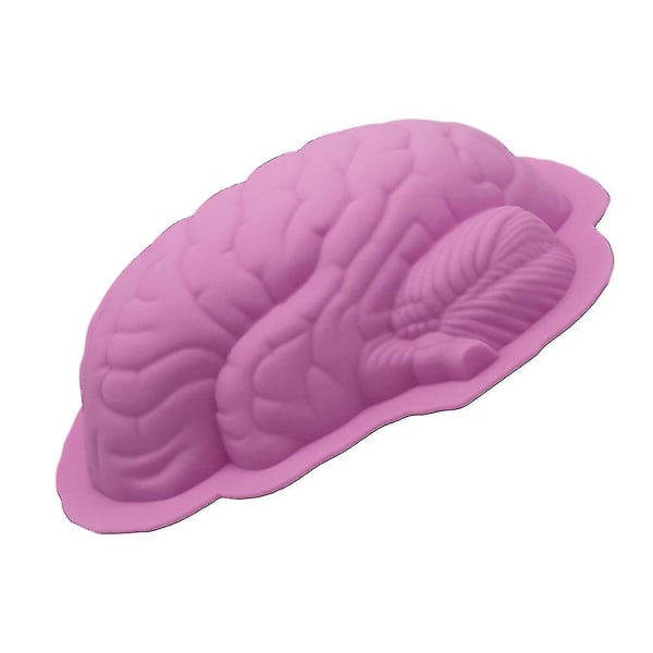 1 stk hjerneformet Halloween kakeform bakeverktøy (rosa)