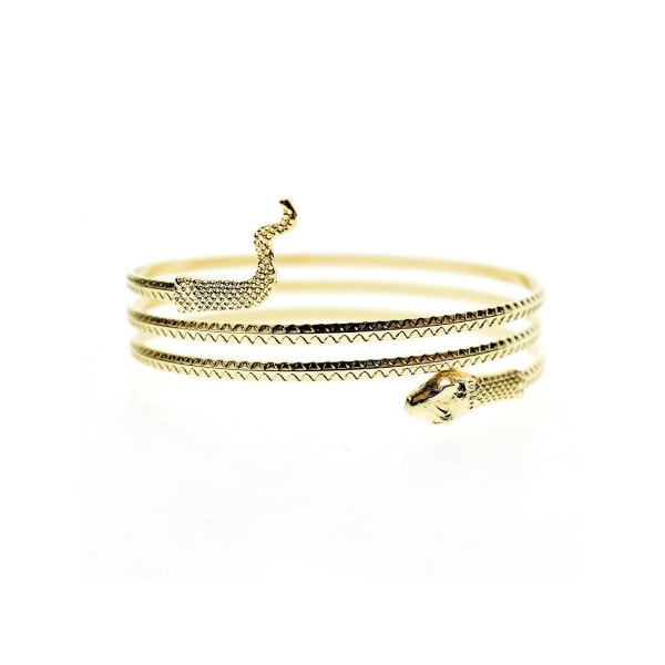 Ghyt gull armbånd armbånd kvinners slange arm wrap justerbar