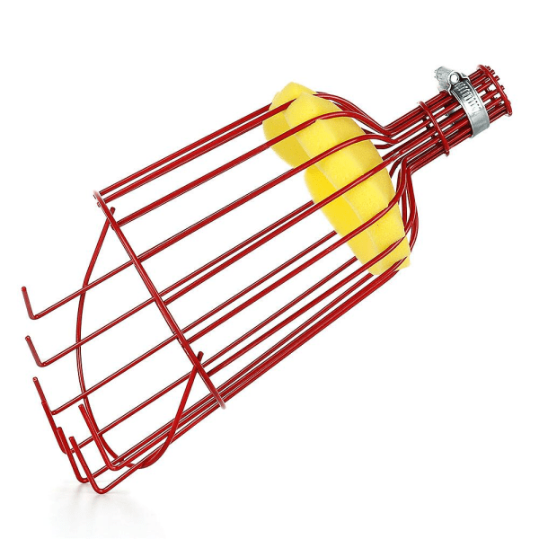 Fruktplukkerkurv Epleplukkemaskin Trefruktverktøy med pute Hageplukkekurv (rød)