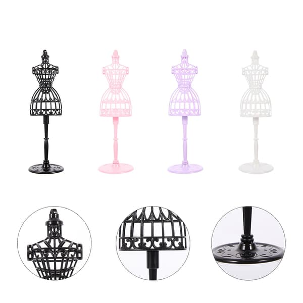 8 st Mini Dockkläder Stöd Mannequin Modell Full Klänning Stativ Dockkläder Mannequin