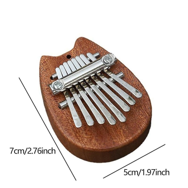 Mini Kalimba 8 tangenter Tommel Piano Søt Kawaii-form Flott lyd Finger Keyboard Musikkinstrument