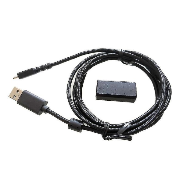Flettet USB-musekabel Svart ladeledning Museadapter for Logitech G502