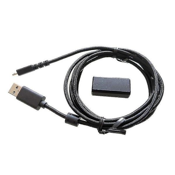 Flettet USB-muskabel Svart ladekabel Musadapter for Logitech G502