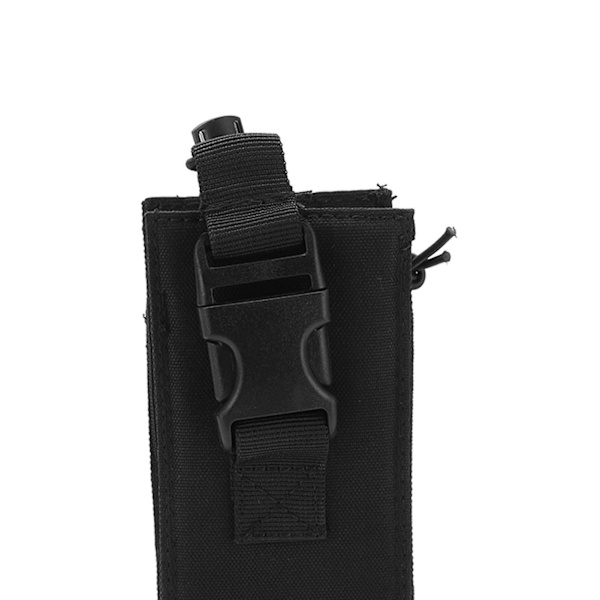 2024 Utomhus Militär Radio Magasin Väska Fick Oxford Tyg Hållbar Intercom Holster Midjeväska Svart