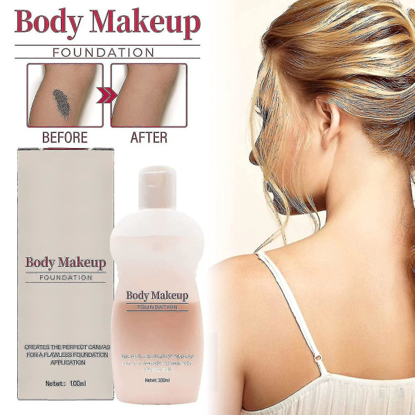Body Makeup Foundation, jalka- ja vartalomeikki vedenpitävä, vartalomeikki täysin peittävä meikkivoide Leg Body