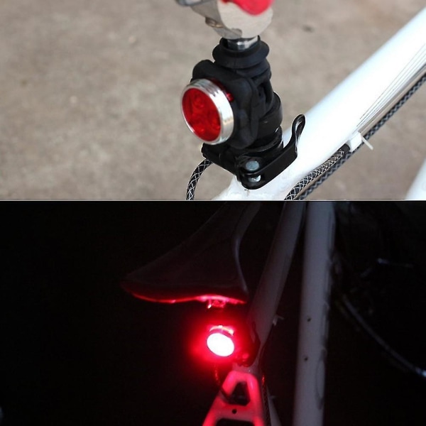 2 stk sykkel frontlykt baklykt 4 moduser USB oppladbar sykling lys sykkel lys utendørs vanntett front bak klips lys lampe