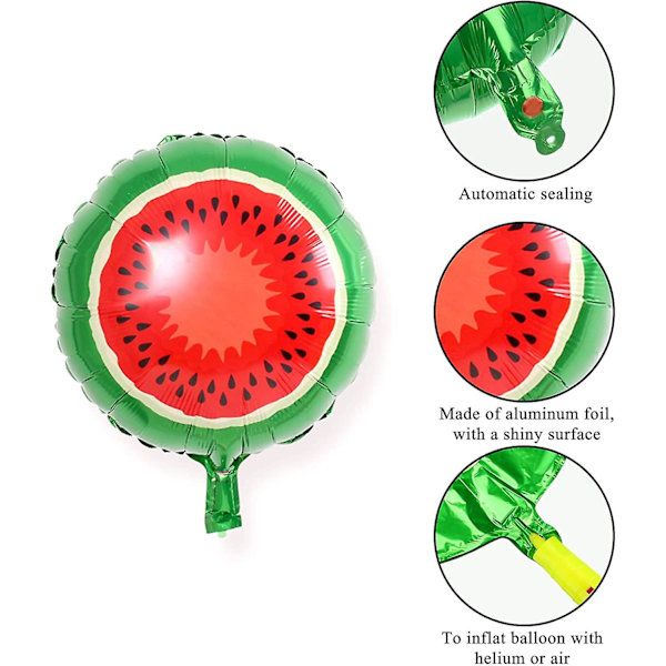 Övrig Trädgårdsdekor 12 st Frukt Grönsak Folie Heliumballonger, majs Morot Apelsin Tomat Broccoli Jordgubbe Druva Banan Vattenmelon Kiwi Partydekoration