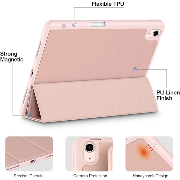 Fodral Kompatibelt Med Ipad Air 4:e Generation 2020 10.9 Tum [Pennhållare/2:a Pennladdning] [Automatisk Sömn/Vakna], Trivikt Stativ Smart Fodral