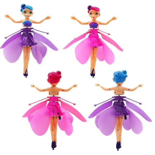 Magisk Flying Pixie Toy, Fairy Flying Princess Doll Infrarød Induktionskontrollegetøj til drenge Piger-bedste julegave Kr（Blå）