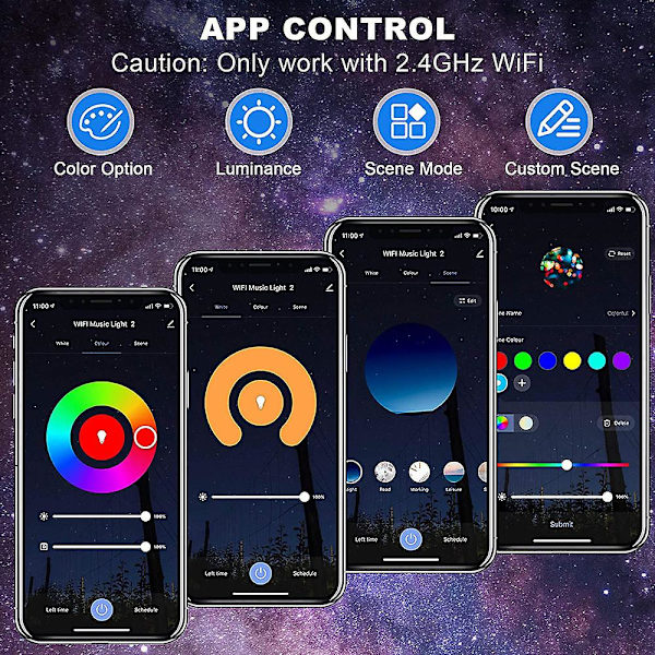 Stjerneprojektor, Galaxyprojektor, 4 i 1 med 21 lystilstande Nat Ocean Wave Projektor med musikafspiller Bluetooth-højttaler fjernbetjening