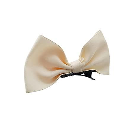 2PCS Sløyfe Hårklips for Kvinner og Jenter Søte Sideklips Hårnåler Temperament Off-white