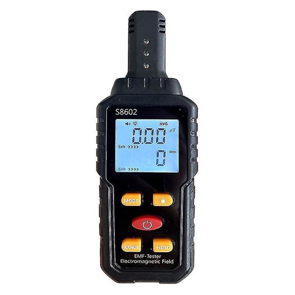 3-i-1 strålingsdosimeter tæller Geiger Emf Meter Automatisk alarm Realtidsmåling strålingsdetektor（Sort）