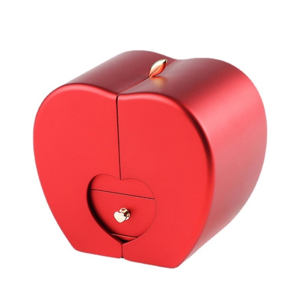 Aeonium Apple Box Joulukorulaatikko Korut Lahjarasia Ruusut Sormukset Kaulakorut Pakkaus Säilytyslaatikot (punainen)