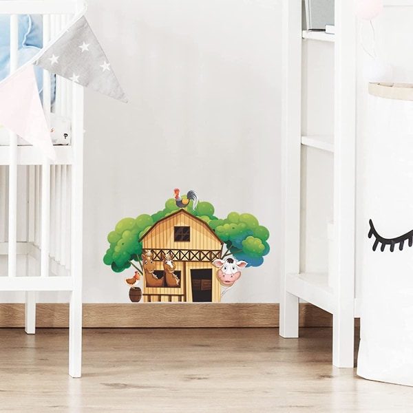 Hauskat eläinseinätarrat Tee itse ikkunatarrat Peel & Stick seinätaide lastenhuoneille toddler Baby lastenhuone Vauvan makuuhuoneen vaatekaapin oven sisustus