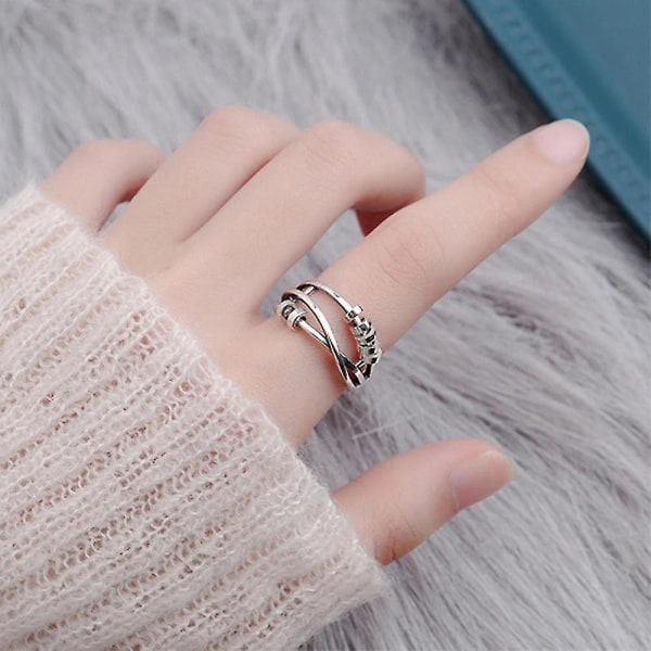 Roterbar beaded fingerring for anti-stress Lindre angst Fashion Fidget