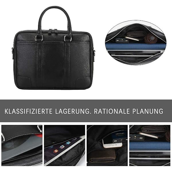 Herrportfölj Arbetsväska Businessväska Läder Herr Arbetsväska Business Laptopväska Stor Kapacitet