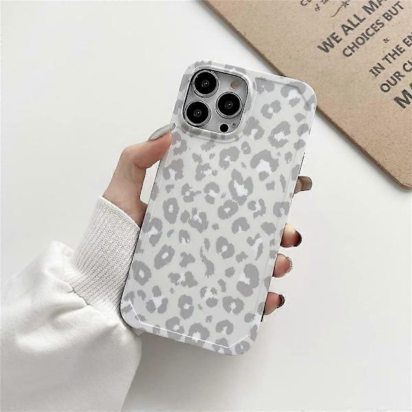 Mjukt skal i kall grå leopardmönster för Apple iPhone 13 Pro Max 6.7 Snygg söt design Skin Mobiltelefontillbehör Skyddande fodral för iPhone 13 Pro Max