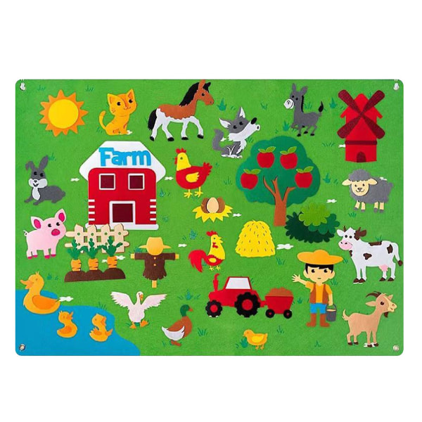 Peli seinälle ripustettava taulu Mielikuvitus Lapsille Lahja taaperoille Lapset Esikoulu Luokkahuone Varhaisopetus interaktiivinen leikki (maatila)