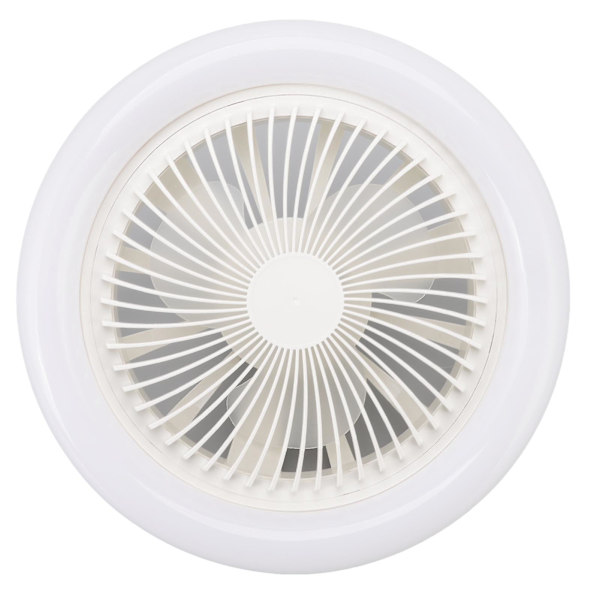 36w Takfläkt Ljus 9,8 Tum Liten Ljudlös E27 Led Fläktlampa För Sovrum 86265v Vit