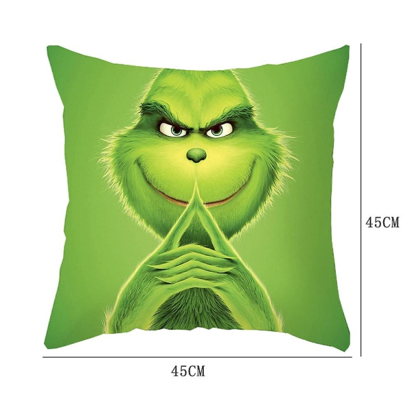 Joulu Grinch- cover vihreä hirviö case sohvan koristelut (1 kpl, D)