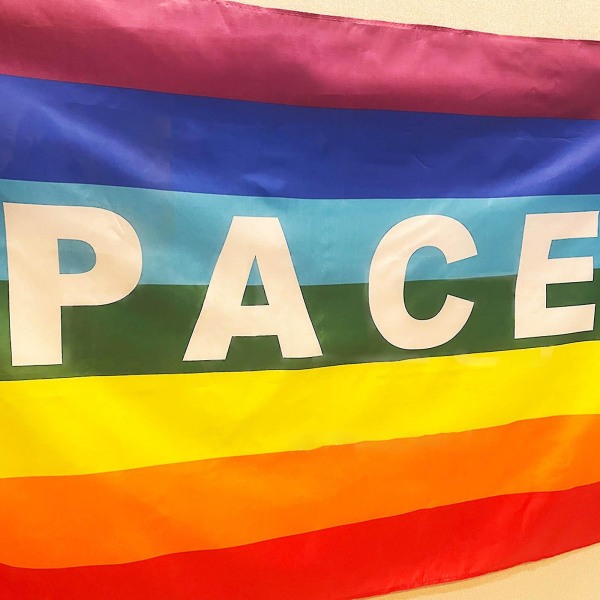 Rainbow Flag Pacepeace Flag Polyesteri World Peace Värikäs lippu Ornamentti