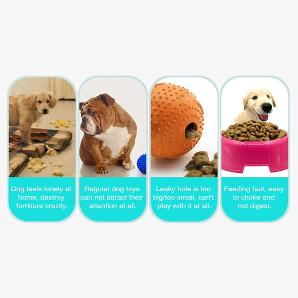 Pedagogisk hundmatare - interaktiva hundleksaker blå