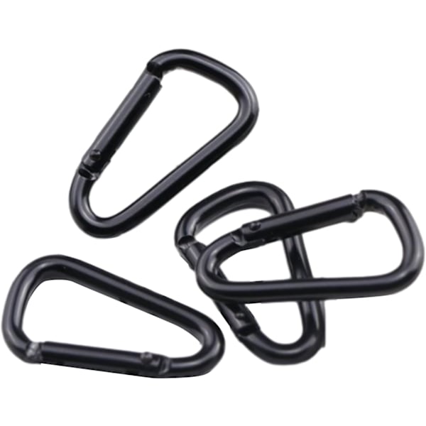 4 stk. Heavy Duty Spring Snap Hook Lille Bjergbestigning Spænde D-ringe Klips Hæklet Klatring Karabiner Nøglering Klips Aluminium Legering Klatring (66x35mm)