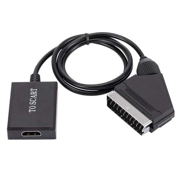 Videoadapter Plug Play Plast med høj klarhed 1080p stabil ydeevne Scart til HDMI-kompatibel digital