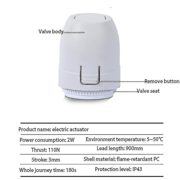 Lattialämmitysventtiili Nc Ac 230v sähköinen thermal jakotukki, joka on yhteensopiva lattialämmityksen termostaatin kanssa