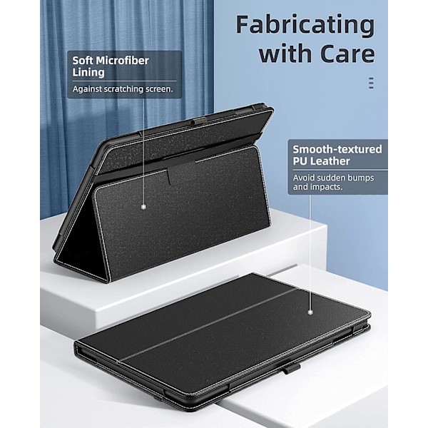 Fodral Passar Alla Nya Kindle Fire Hd 10 & 10 Plus-surfplattor (11:e generationen, 2021 års utgåva) 10,1 tum - Smalt Vikbart Stativskydd Med Automatisk Väckning/Sovläge, Bla