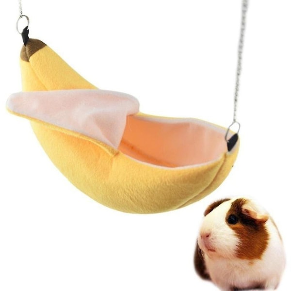1 stk Banan Hamster Seng, Hus Hamster Sengetøj Vinter Ophæng, frugt Banan Varm Seng Rede Tilbehør Til Mini Små Mus Rotte Sugar Glider Chinchilla Gui