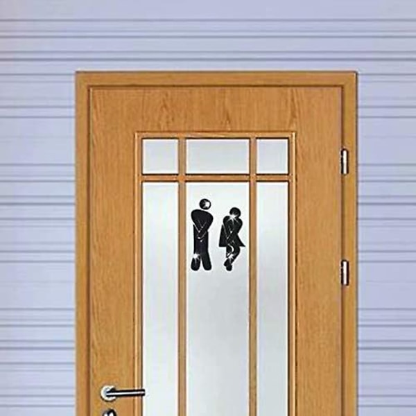 Väggdekaler Heminredning Vardagsrum Fjäder Söt Man Kvinna Toalett WC Toalett Akryl Dekal Familj DIY Dekoration