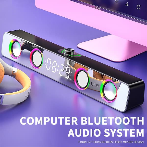 Bluetooth-ljud, dator, mobiltelefon, multimediaskrivbord, bärbar högtalare