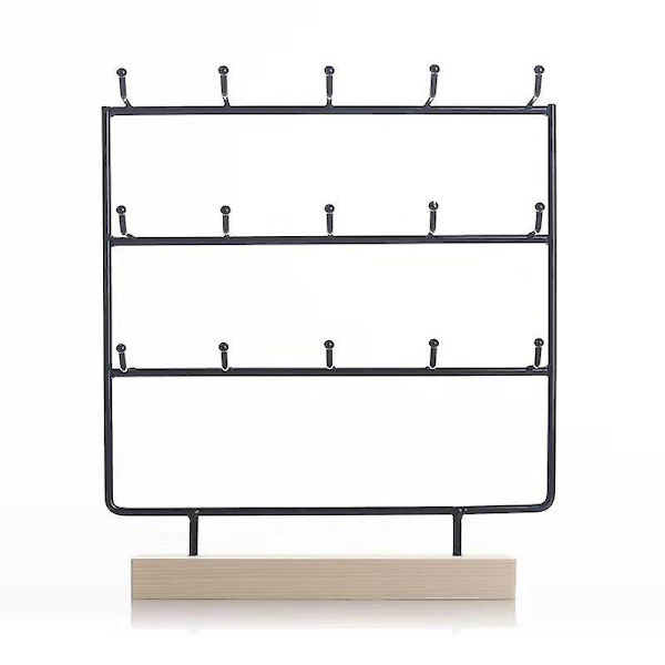Örhängen smycken display stativ vit krok upp smycken arrangör rack hållare aktivitet halsband ring display stativ butik dekor present
