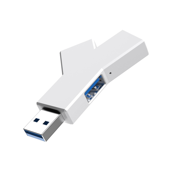 3-ports Splitter Hub Usb Hub (2 Usb 2.0 + Usb 3.0), USB 3.0 Hub Mini bærbar USB-adapter Flerfarvet valgfri (USB hvid)