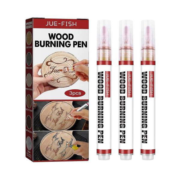 Træbrænder Pen Fint Spids Kemisk Scorch Marker Pen Sikker Pyrography