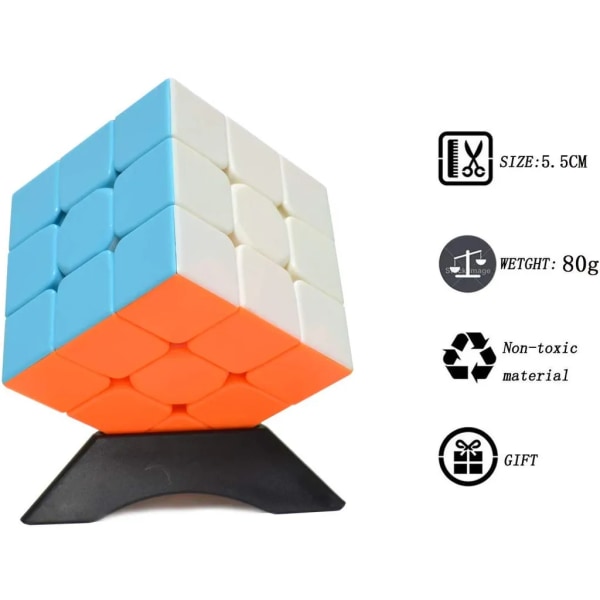 2 st Rubiks kub 3x3|2x2 utan klistermärken, kubleksaker för barn