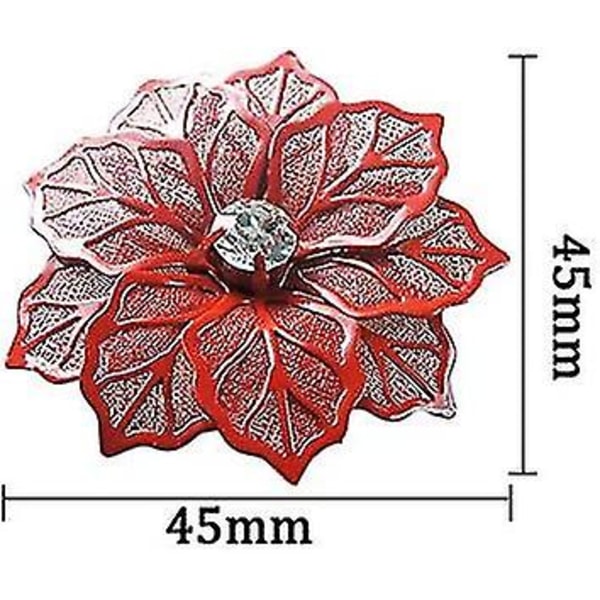 24 st servettringar i legering med ihåliga blommor