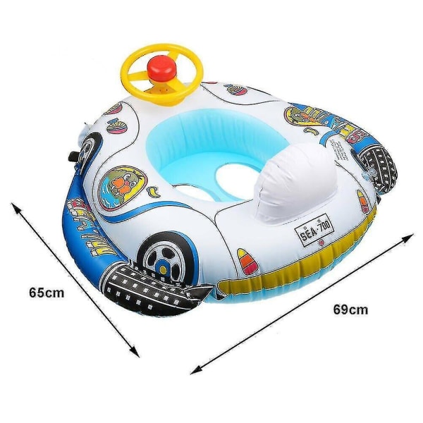 Uppblåsbar bil baby ring småbarn simbassäng flyta säte båt barn leksak vatten