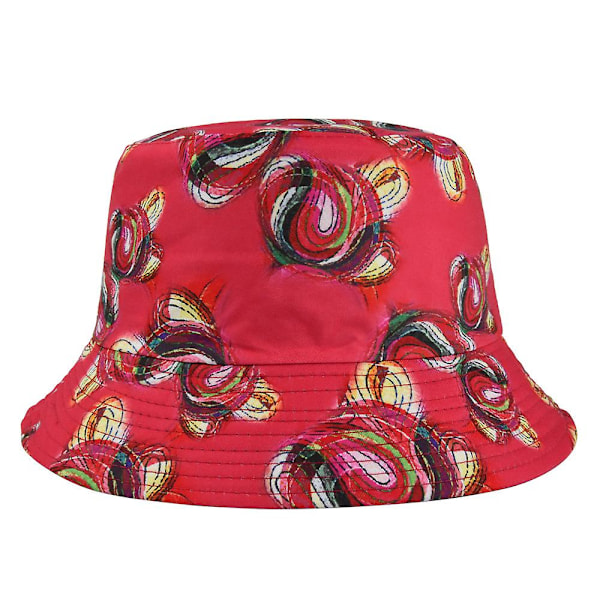 Ny Graffiti Pot Hat Sommer Fisker Hat Personlighed Tie Dye Pot Hat Fiskeri Solskygge Hat Mænd Og Kvinder Udendørs Eventyr Hat